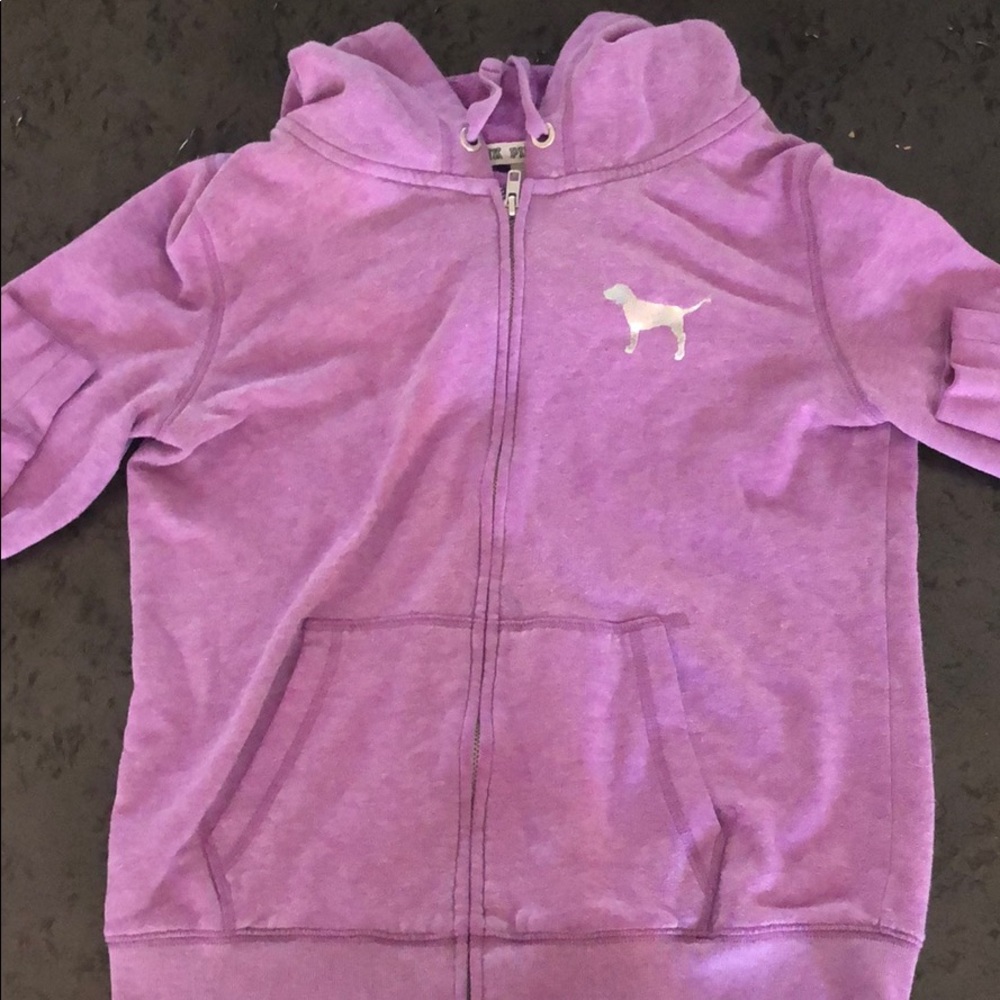 Pink Zip Up Sweatshirt